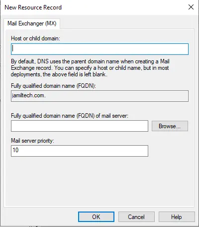 New resource record Mail Exchange