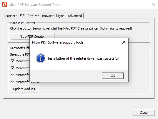 Nitro PDF software support tools