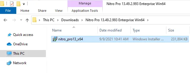 Nitro pro setup file