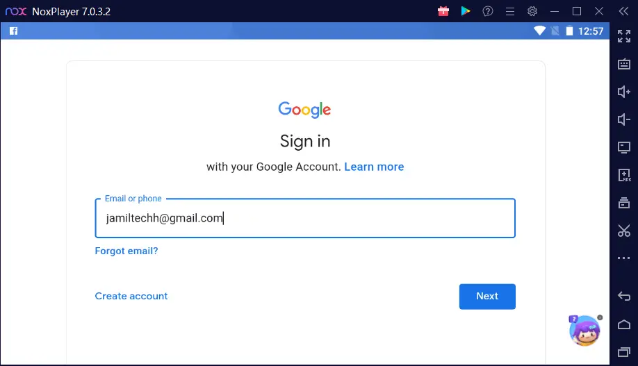 Nox login google email or phone