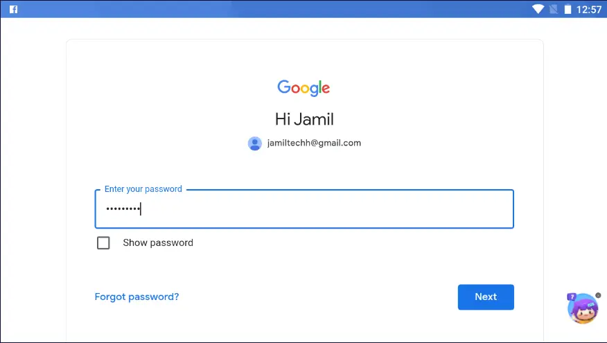 Nox login google password