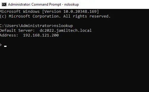 Nslookup command