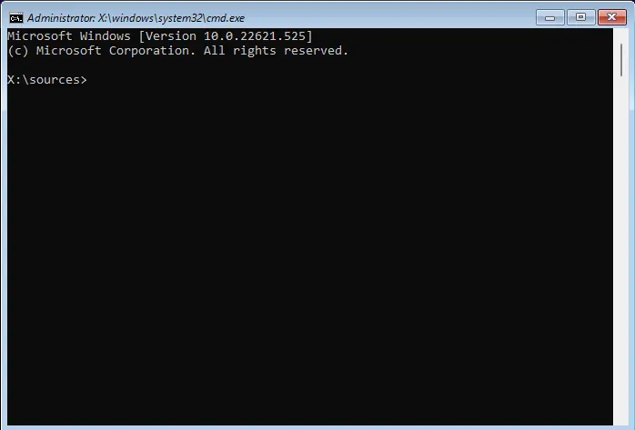 Open command prompt at boot