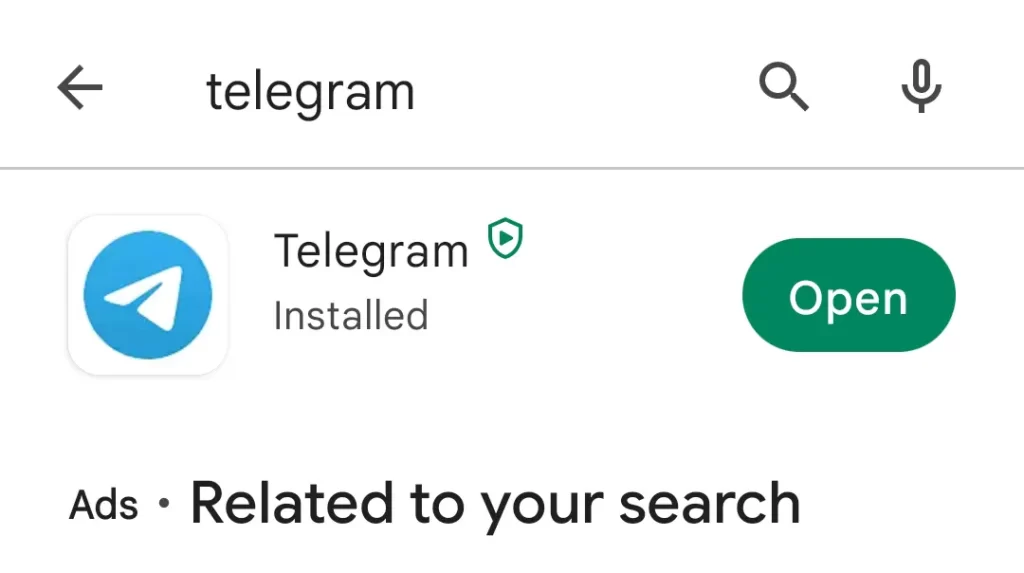 Open telegram app