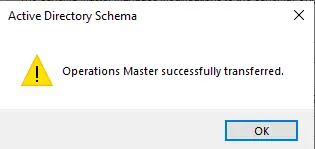 Operation master successfully transferred