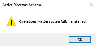 Operations master successfully transferred