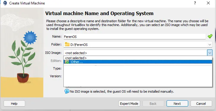 Oracle virtual machine ISO image