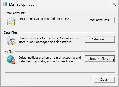 Outlook 2007 mail setup
