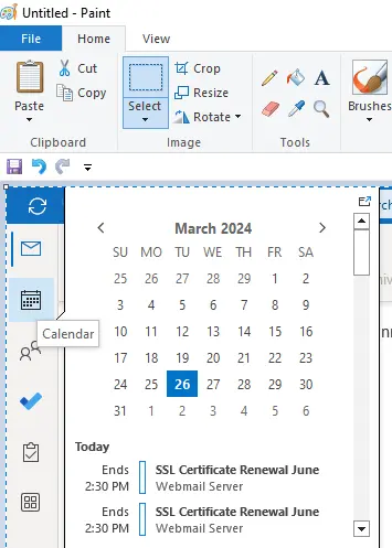 Outlook 365 calendar