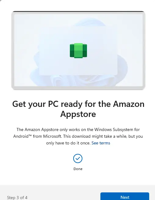 PC ready for the amazon appstore