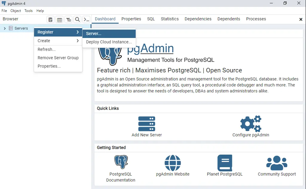 Pgadmin 4 PostgreSQL