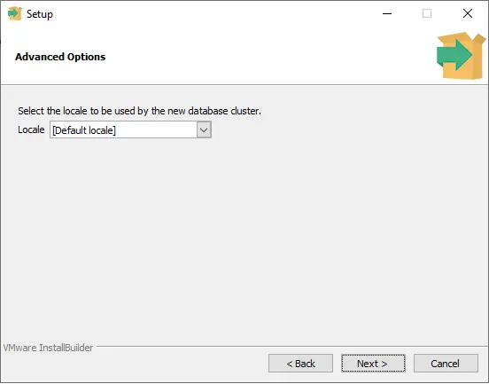 PostgreSQL setup advanced options