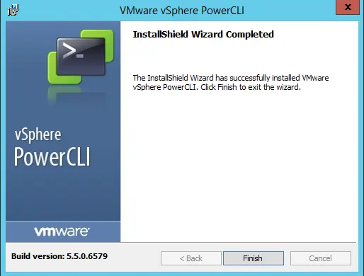 PowerCLI installation completed