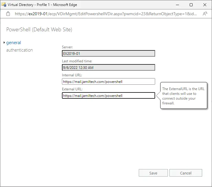 PowerShell virtual directory exchange