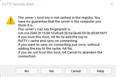 Putty security alert