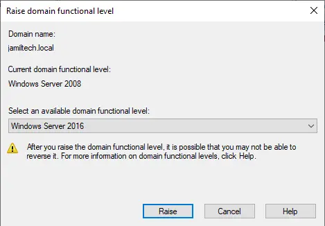 Raise forest functional level