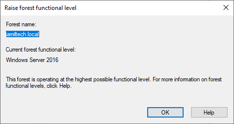 Raise forest functional level