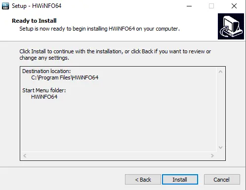 Ready to install HWiNFO