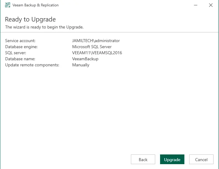 Ready to upgrade Veeam