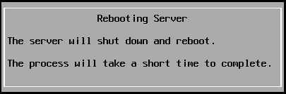 Rebooting ESXi host
