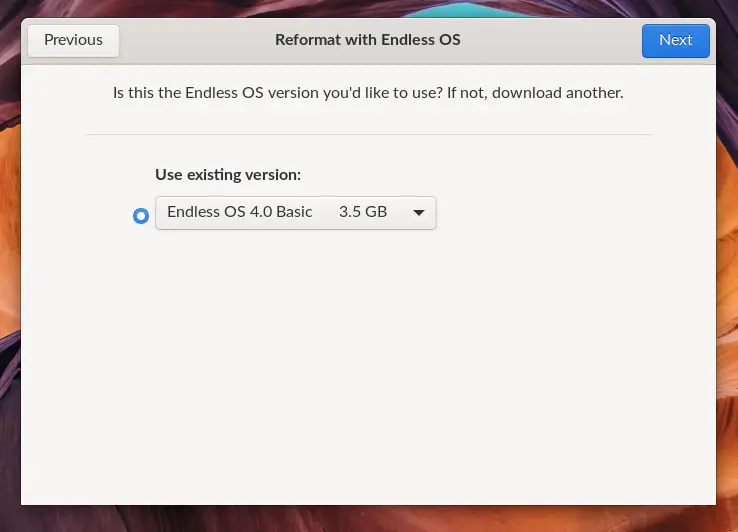 Reformat with Endless OS