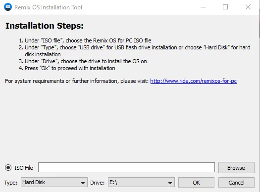 Remix OS installation tool