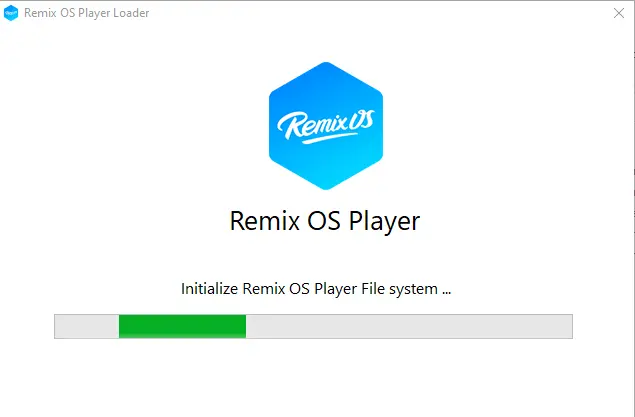 Remix OS player initializing