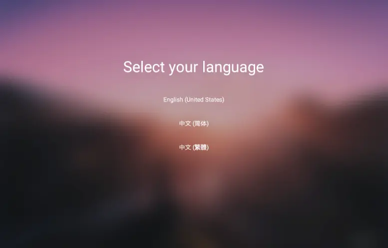 Remix OS select your language