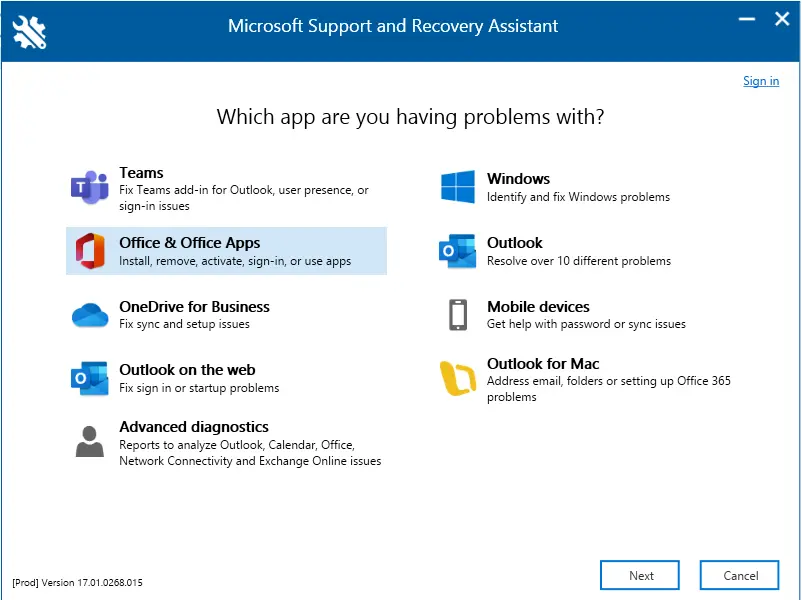 Remove office 365 support and recovery assistant