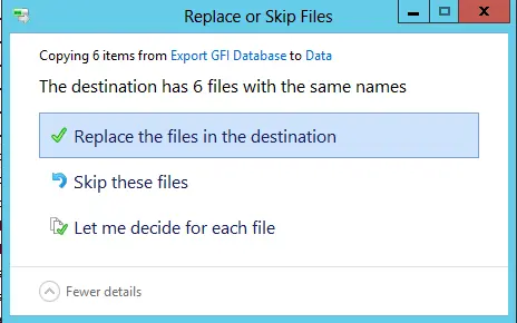 Replace or skip files