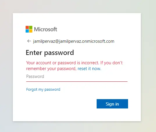 Reset Microsoft 365 password