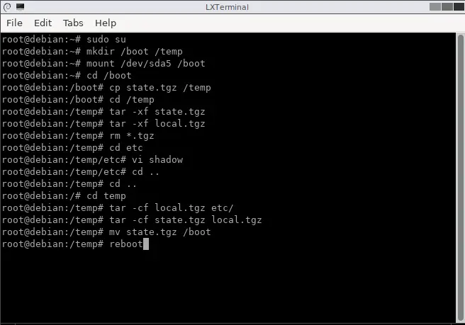 Reset forgotten ESXi root password