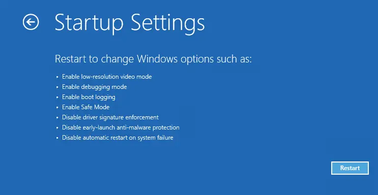 Restart Windows 11 PC