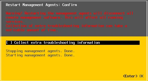 Restart management agents done