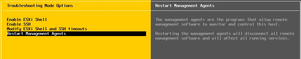 Restart management agents