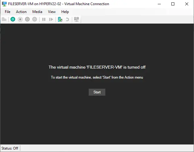 Run a VM Hyper-V