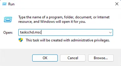 Run command taskschd.msc