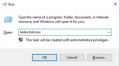 Run command taskschd.msc