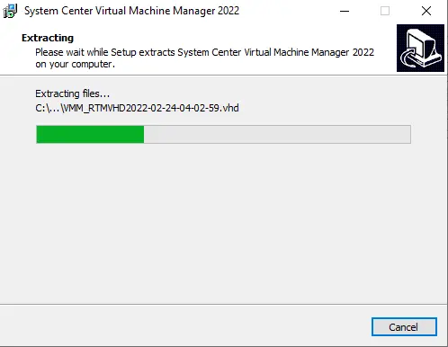 SCVMM extracting files