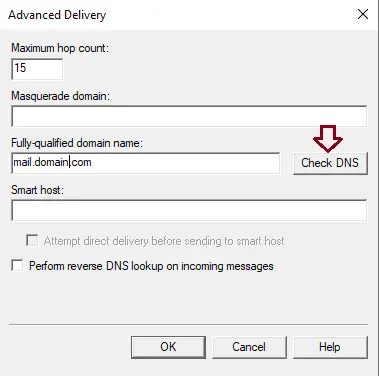 SMTP virtual server advanced delivery