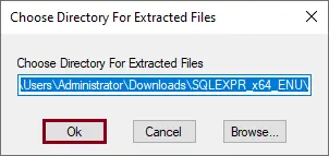 SQL directory for extracted files