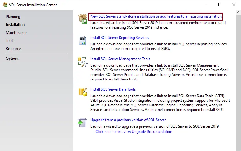 SQL server setup Microsoft update