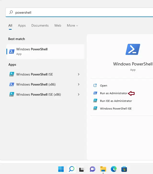 Search PowerShell in Windows