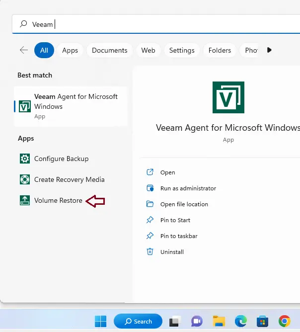 Search Veeam