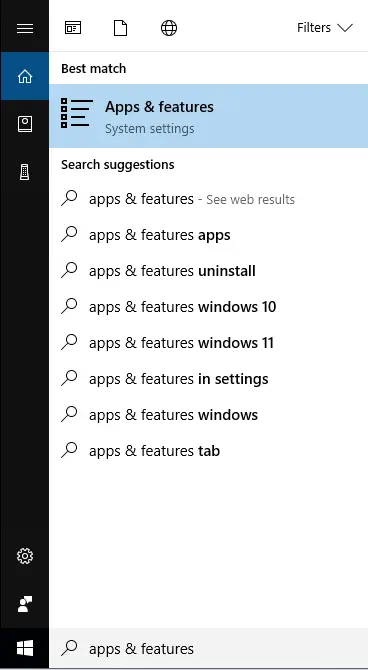 Search app & features