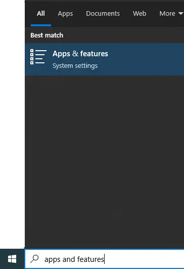 Search apps and features