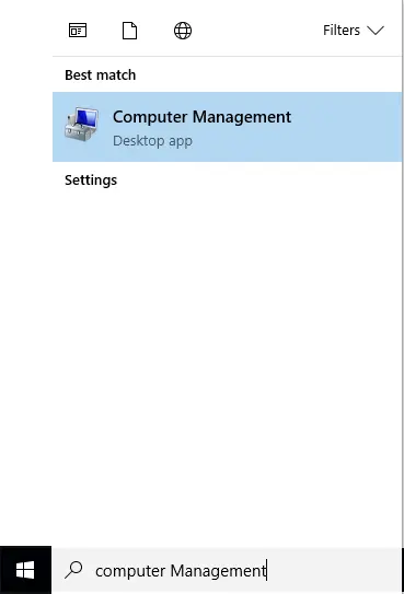 Search computer management