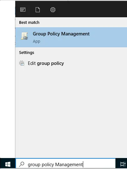 Search group policy management