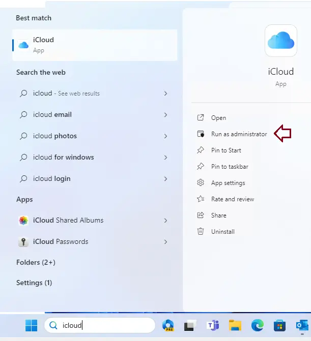 Search icloud