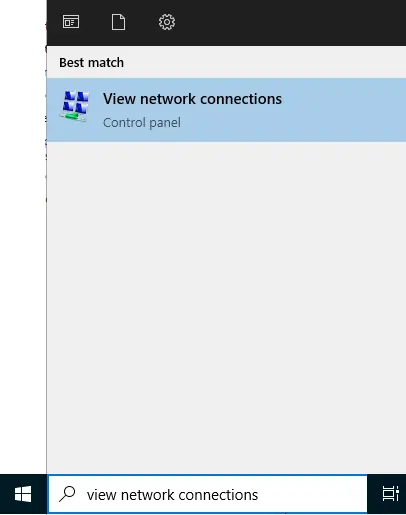 Search view network connections